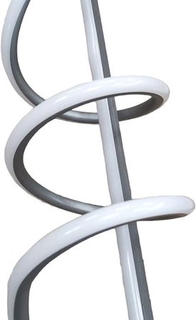 Lampadario Sospeso Led 65w Argento Spirale Ondulato Vortice Orizzontale Luce 3000k-6500k 01165