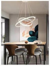 Lampadario Sospeso Led 60w 2 Cerchi Pendente Rotondo Anelli Bianco Luce 4000k 50248