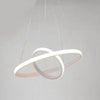 Lampadario Sospeso Led 60w 2 Cerchi Pendente Rotondo Anelli Bianco Luce 4000k 50248