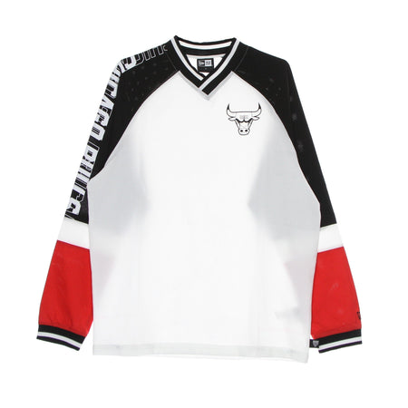 NEW ERA Casacca Uomo Nba Colour Block Long Sleeve Tee Chibul White/original Team Colors da uomo