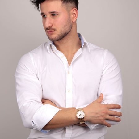 Lucien Rochat Montreux – Orologio Uomo Acciaio Dorato/Bianco (R0453115003)