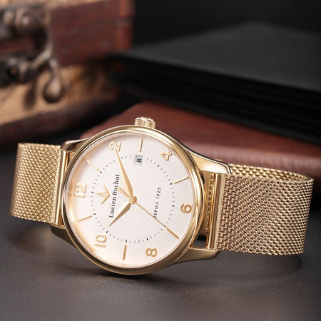 Lucien Rochat Montreux – Orologio Uomo Acciaio Dorato/Bianco (R0453115003)