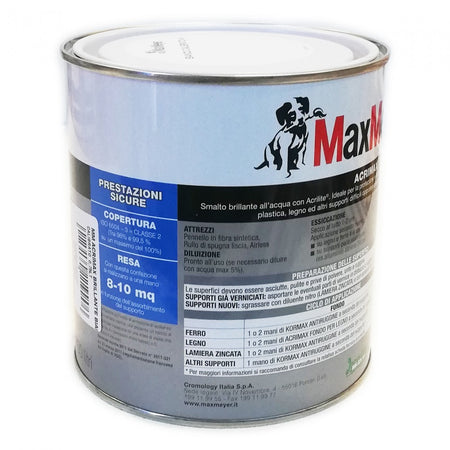 Acrimax 750ml smalto base acqua tutti i RAL 5000