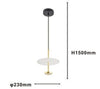 Lampadario A Sospensione Luce 6500k Led 12w Disco Paralume Piatto Bianco Oro Tondo 33146