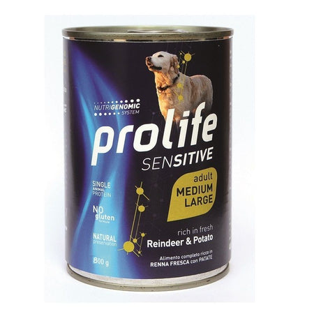 Prolife Sensitive mangime umido Cani Adulti Medium&Large renna e patate