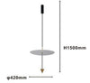 Lampadario A Sospensione Lampada 18w Luce Led 6500k Disco Bianco ø42cm Cono Oro 33085