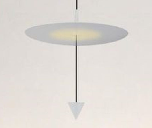 Lampadario A Sospensione Lampada 18w Luce Led 4000k Disco ø42cm Cono Bianco 33030