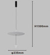 Lampadario A Sospensione Lampada 12w Luce Led 4000k Disco ø23.5cm Cono Bianco 32972