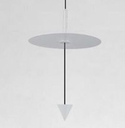 Lampadario A Sospensione Lampada 12w Luce Led 6500k Disco ø23cm Cono Bianco 32989