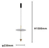 Lampadario A Sospensione Lampada 12w Luce Led 6500k Disco Bianco ø23cm Cono Oro 33023