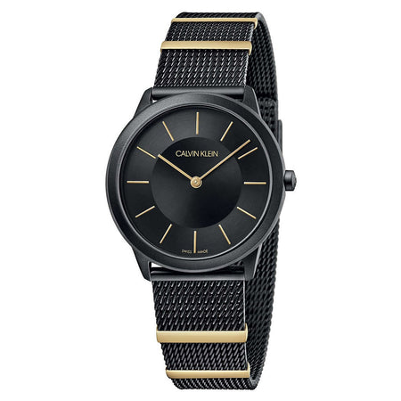 Orologio CALVIN KLEIN donna Minimal tempo acciaio nero / oro
