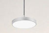 Lampadario A Sospensione Led 40w Argento Cerchio Tondo Moderno Minimal Luce 6500k 32941