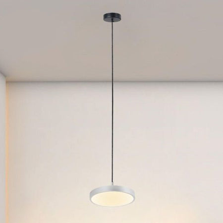 Lampadario A Sospensione Led 40w Argento Cerchio Tondo Moderno Minimal Luce 4000k 32934