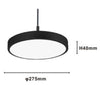Lampadario A Sospensione Led 40w Nero Cerchio Tondo Moderno Minimal Luce 6500k 32903