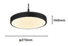 Lampadario A Sospensione Led 40w Nero Cerchio Tondo Moderno Minimal Luce 4000k 32897