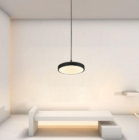 Lampadario A Sospensione Led 40w Nero Cerchio Tondo Moderno Minimal Luce 4000k 32897