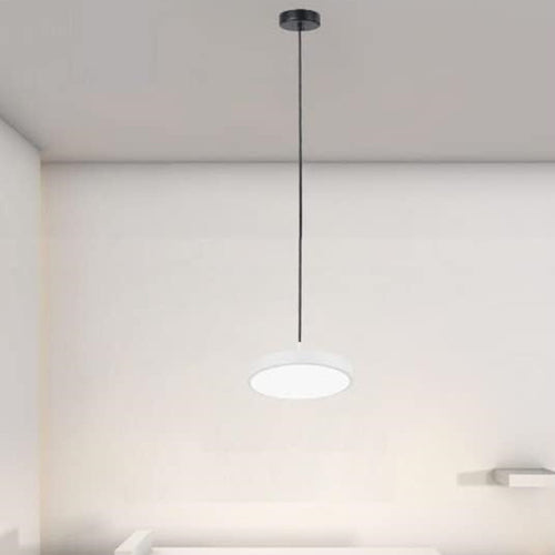 Lampadario A Sospensione Led 40w Bianco Cerchio Tondo Moderno Minimal Luce 6500k 32880