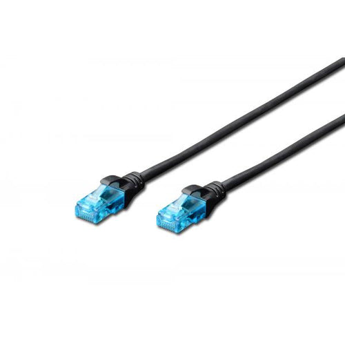 Cavo di rete UTP dritto non schermato CaT. 5E con Plug - Lunghezza 0,5Mt. - Nero