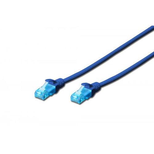 Cavo di rete UTP dritto non schermato CaT. 5E con Plug - Lunghezza 2 Mt. - Blu
