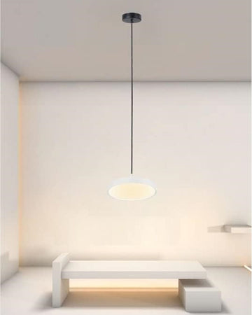 Lampadario A Sospensione Led 40w Bianco Cerchio Tondo Moderno Minimal Luce 4000k 32873