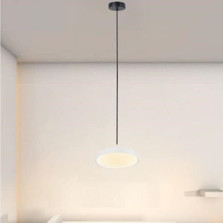 Lampadario A Sospensione Led 40w Bianco Cerchio Tondo Moderno Minimal Luce 4000k 32873