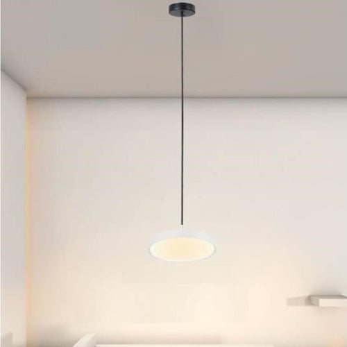 Lampadario A Sospensione Led 40w Bianco Cerchio Tondo Moderno Minimal Luce 4000k 32873