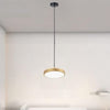 Lampadario A Sospensione Led 40w Oro Cerchio Tondo Moderno Minimal Luce 6500k 32927