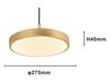 Lampadario A Sospensione Led 40w Oro Cerchio Tondo Moderno Minimal Luce 4000k 32910