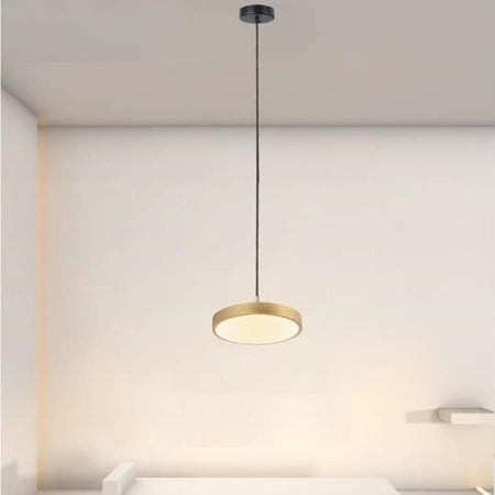 Lampadario A Sospensione Led 40w Oro Cerchio Tondo Moderno Minimal Luce 4000k 32910