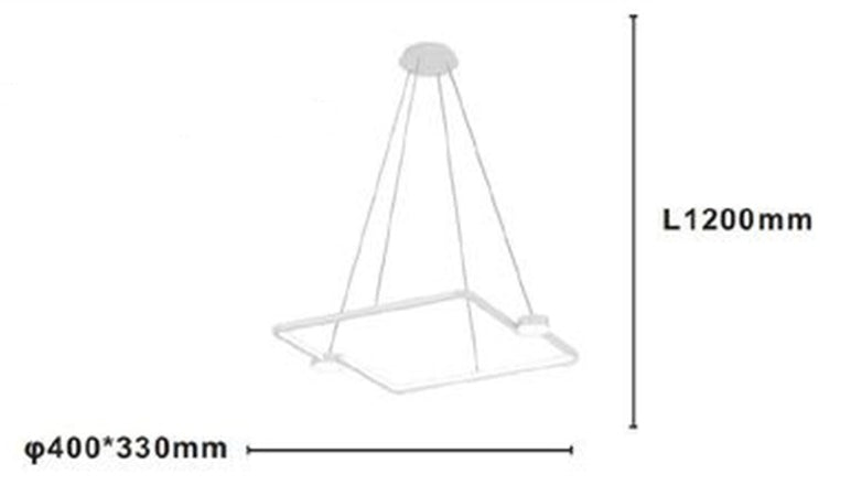 Lampadario A Sospensione Led 30w Quadrato Con Telecomando Design Moderno Bianco 71163