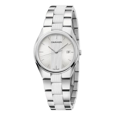 Orologio CALVIN KLEIN Mod. CONTRAST donna acciaio / bianco