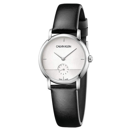 Orologio CALVIN KLEIN Mod. ESTABILISHED donna pelle nero / bianco