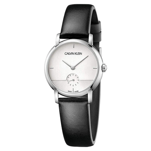 Orologio CALVIN KLEIN Mod. ESTABILISHED donna pelle nero / bianco