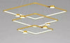 Lampadario A Sospensione Led 112w 3 Quadrati Con Telecomando Design Moderno Oro 71231
