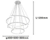 Lampadario A Sospensione Led 96w 3 Cerchi Con Telecomando Design Moderno Bianco 71132