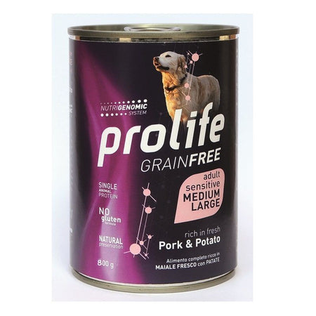 Prolife Grain Free mangime umido Cani Adulti Medium&Large maiale e patate