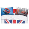 Bassetti Completo Lenzuola Matrimoniale Union Jack London S70 - Passarelli Biancheria