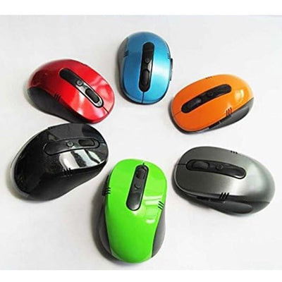Mouse Ottico Wireless 2,4 Ghz Senza Fili Design Ergonomico 1000 Dpi Vari Colori