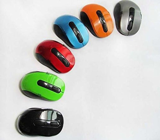 Mouse Ottico Wireless 2,4 Ghz Senza Fili Design Ergonomico 1000 Dpi Vari Colori