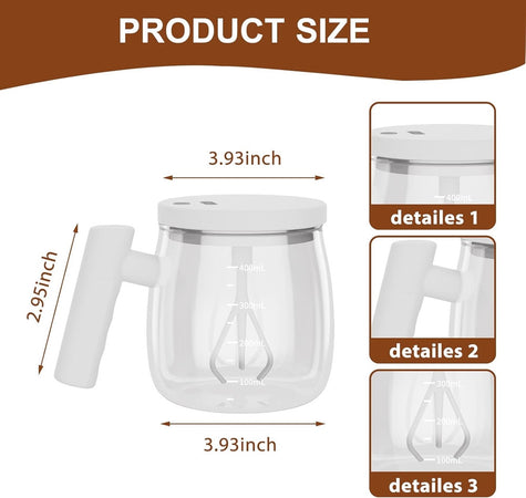 Self Stirring Mug 400ml Tazza Automescolante Automatica Per Caffè Latte Tè Cioccolato