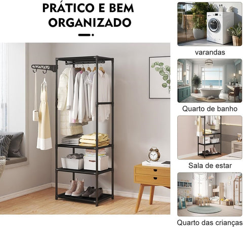 Organizer 3 Ripiani Scaffali Libreria Multiuso Organizzatore Casa Camera Armadio Negozio