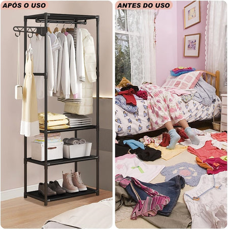 Organizer 3 Ripiani Scaffali Libreria Multiuso Organizzatore Casa Camera Armadio Negozio