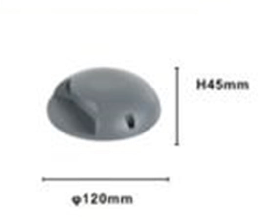 Mini Faretto Segnapasso A Led 4 Watt Rotondo Grigio 440lm Luce Calda 3000k 33634