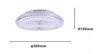 Lampadario Con Ventilatore Da Soffitto Plafoniera Led Telecomando Luce 3000-6500k 42217