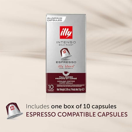 ILLY Intenso 10 Capsule In Alluminio Compatibili Nespresso
