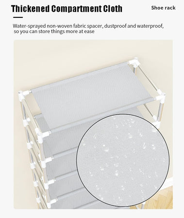 Scarpiera A 10 Ripiani Copertura Antipolvere Organizer Corridoio Ingresso 58x30x158cm