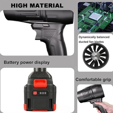 Soffiatore A Doppia Batteria 48 V Per Foglie Asciugatrice Turbo Ventola Per Auto