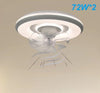 Lampada Con Ventola Ventilatore Plafoniera Da Soffitto Led Luce 3200k-6500k 33252