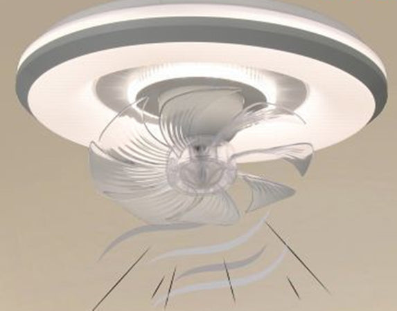 Lampada Con Ventola Ventilatore Plafoniera Da Soffitto Led Luce 3200k-6500k 33252