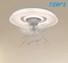 Plafoniera Cristallo Con Ventola Lampada Soffitto Ventilatore Luce 3200k-6500k 33221
